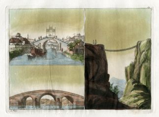 Antique Print-CHINESE-BRIDGES-ARCHITECTURE-Rossi-Ferrario-1816