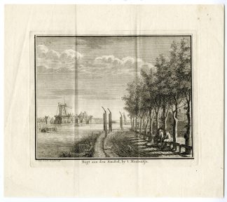 Antique Print-AMSTELVEEN-RIVER-MOOLENTJE-VIEW-NETHERLANDS-Philips-1736