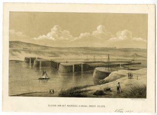Antique Print-VELSEN-VELZEN-NOORDZEEKANAAL-SLUICE-NETHERLANDS-Emrik&Binger-1871