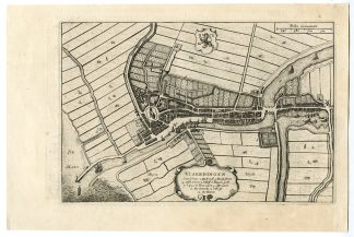 Antique Map-VLAARDINGEN-ZUID HOLLAND-PLAN-NETHERLANDS-Blaeu-1649