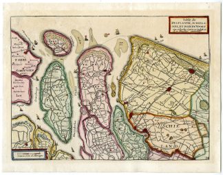 Antique Map-DELFLAND-SCHIELAND-VOORNE-GOEREE-ZEELAND-de la Feuille-c. 1700