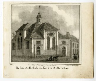 Antique Print-SCHOTSE KERK-ROTTERDAM-SCOTTISH CHURCH-Langenhuijsen-van Reyn-1832