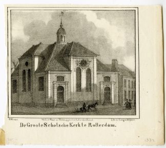 Antique Print-SCHOTSE KERK-ROTTERDAM-SCOTTISH CHURCH-Langenhuijsen-van Reyn-1832