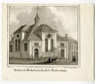 Antique Print-SCHOTSE KERK-ROTTERDAM-SCOTTISH CHURCH-Langenhuijsen-van Reyn-1832