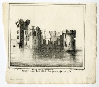 Antique Print-BULGERSTEYN CASTLE-ROTTERDAM-ZUID HOLLAND-Boers-van Reyn-1832
