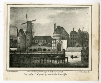 Antique Print-HOFPOORT-ROTTERDAM-ZUID HOLLAND-CITY GATE-Last-van Reyn-1832