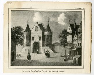 Antique Print-GOUDSE POORT-CITY GATE-ROTTERDAM-NETHERLANDS-van Reyn-1832