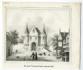 Antique Print-GOUDSE POORT-CITY GATE-ROTTERDAM-NETHERLANDS-van Reyn-1832