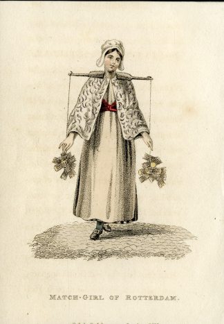 Antique Print-MATCH GIRL-ROTTERDAM-ZUID HOLLAND-COSTUME-Ackermann-1823