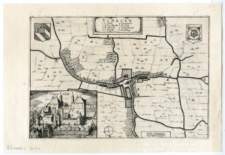 Antique Print-SCHAGEN-PLAN-VIEW-CASTLE-NOORD HOLLAND-NETHERLANDS-Blaeu-1649