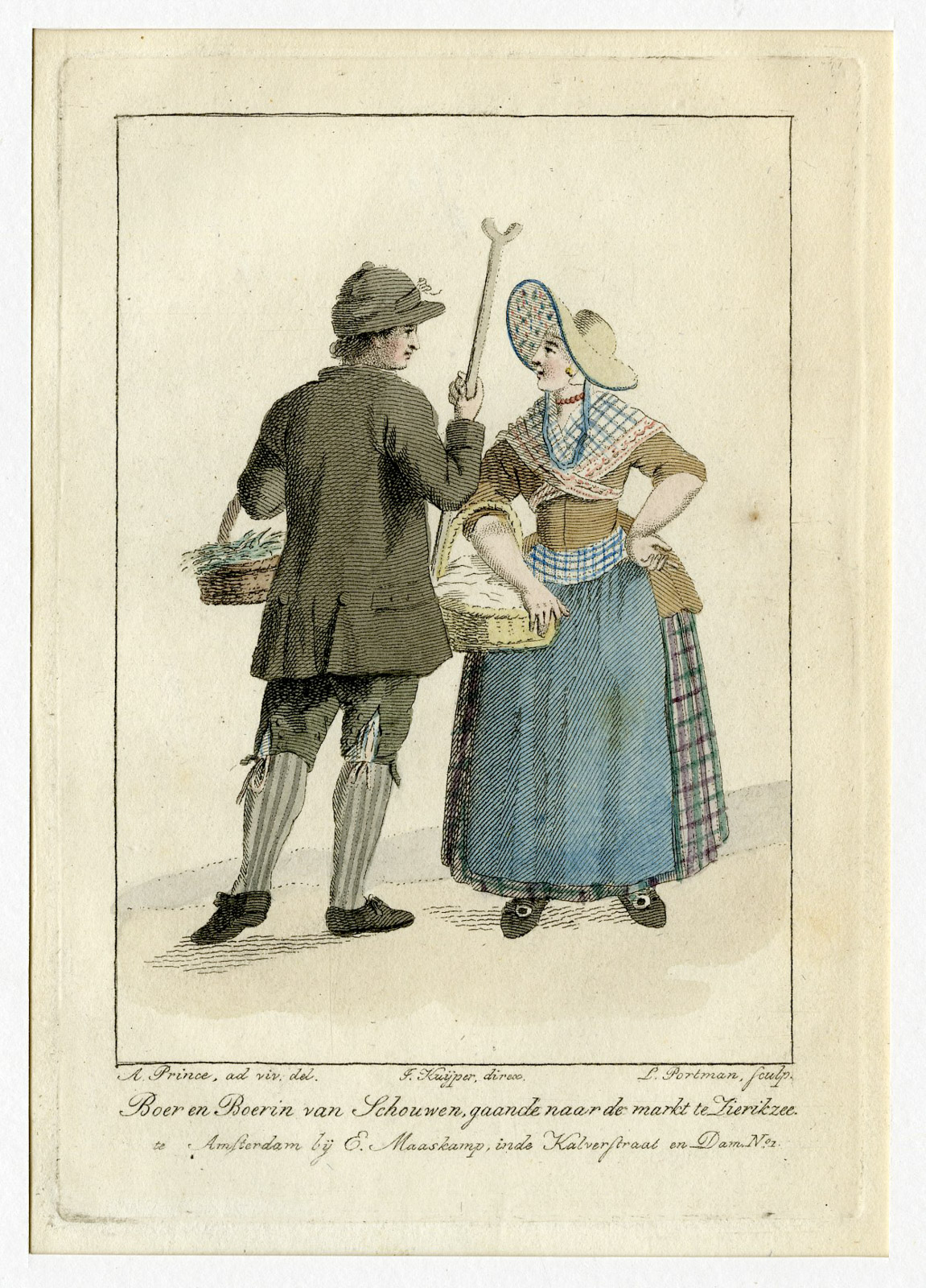 , Antique Print-SCHOUWEN-DRESS-ZEELAND-NETHERLANDS-Portman-Maaskamp-c. 1810, Pictura Antique Prints