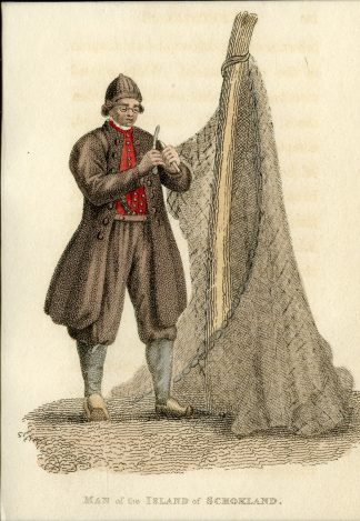 Antique Print-SCHOKLAND-DRESS-COSTUME-MAN-NETHERLANDS-Ackermann-1823