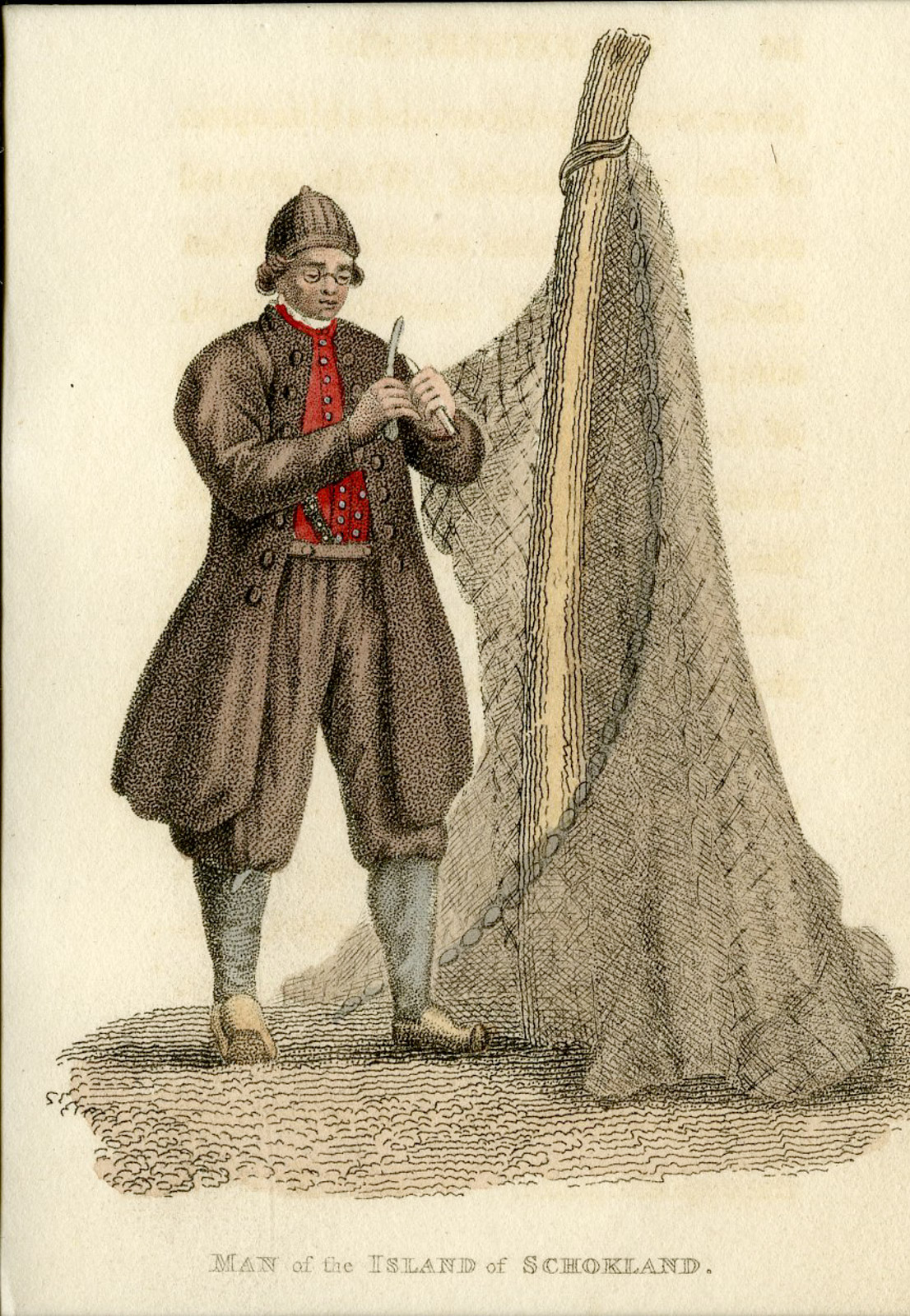 , Antique Print-SCHOKLAND-DRESS-COSTUME-MAN-NETHERLANDS-Ackermann-1823, Pictura Antique Prints