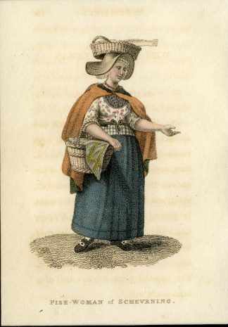 Antique Print-SCHEVENINGEN-FISHWOMAN-DRESS-COSTUME-NETHERLANDS-Ackermann-1823