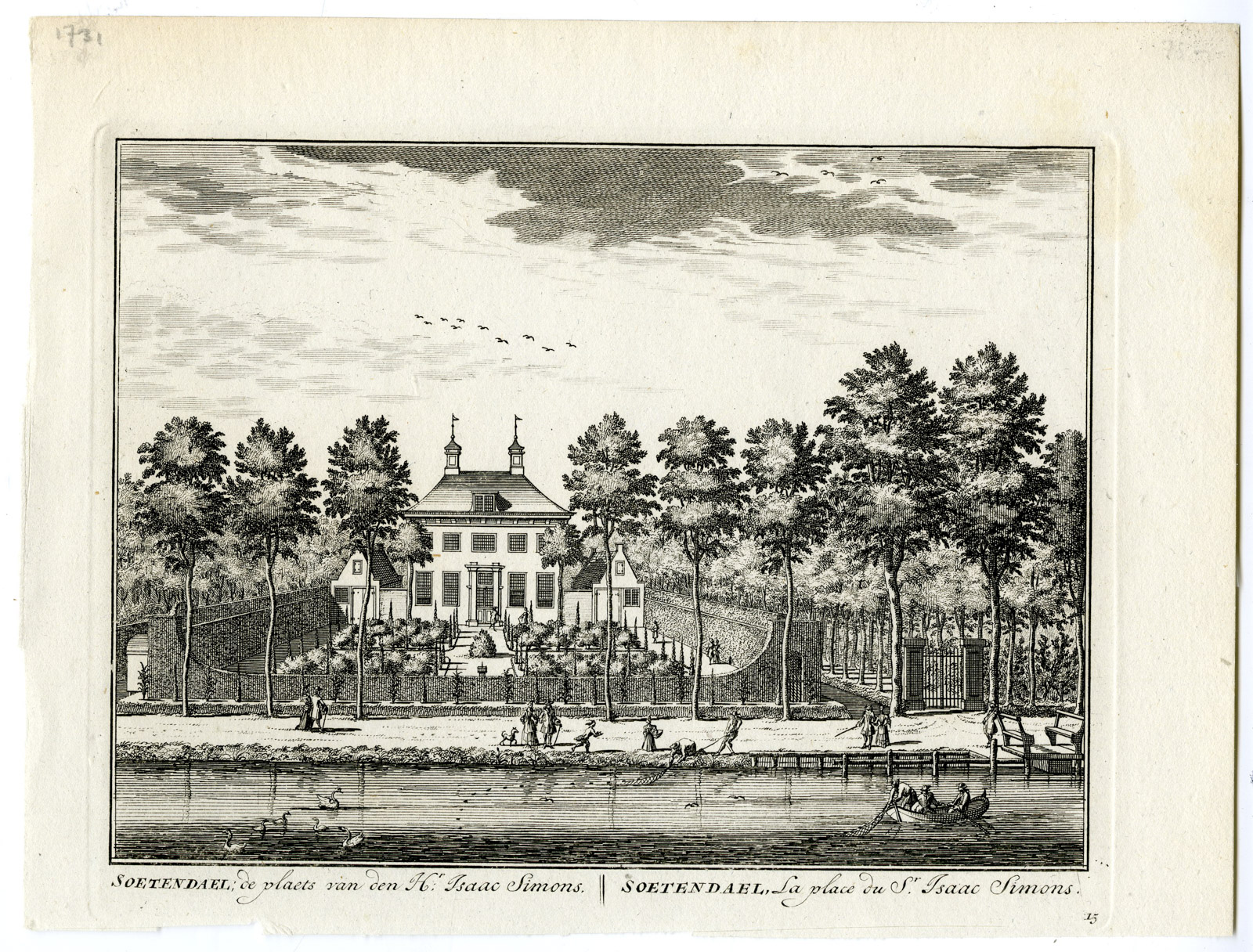 , Antique Print-SOETENDAAL-ISAAC SIMONS-MAARSSEN-NETHERLANDS-Stoopendaal-1719, Pictura Antique Prints