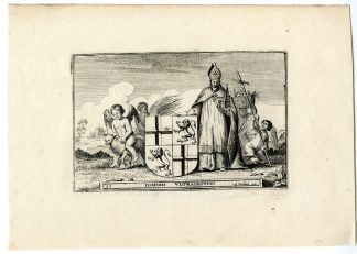 Antique Print-UTRECHT-COAT OF ARMS-BISHOP-ALLEGORY-NETHERLANDS-Bouttats-1680