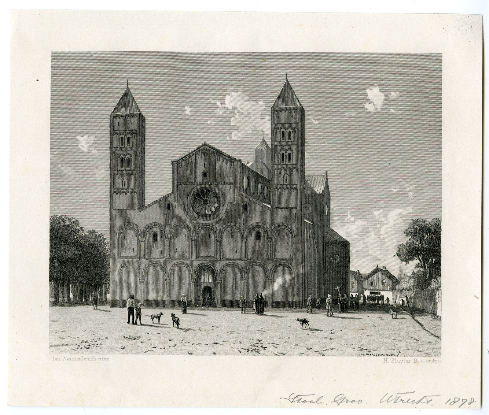 , Antique Print-UTRECHT-MARIAKERK-CHURCH OF ST. MARY-Sluyter-Weissenbruch-1878, Pictura Antique Prints