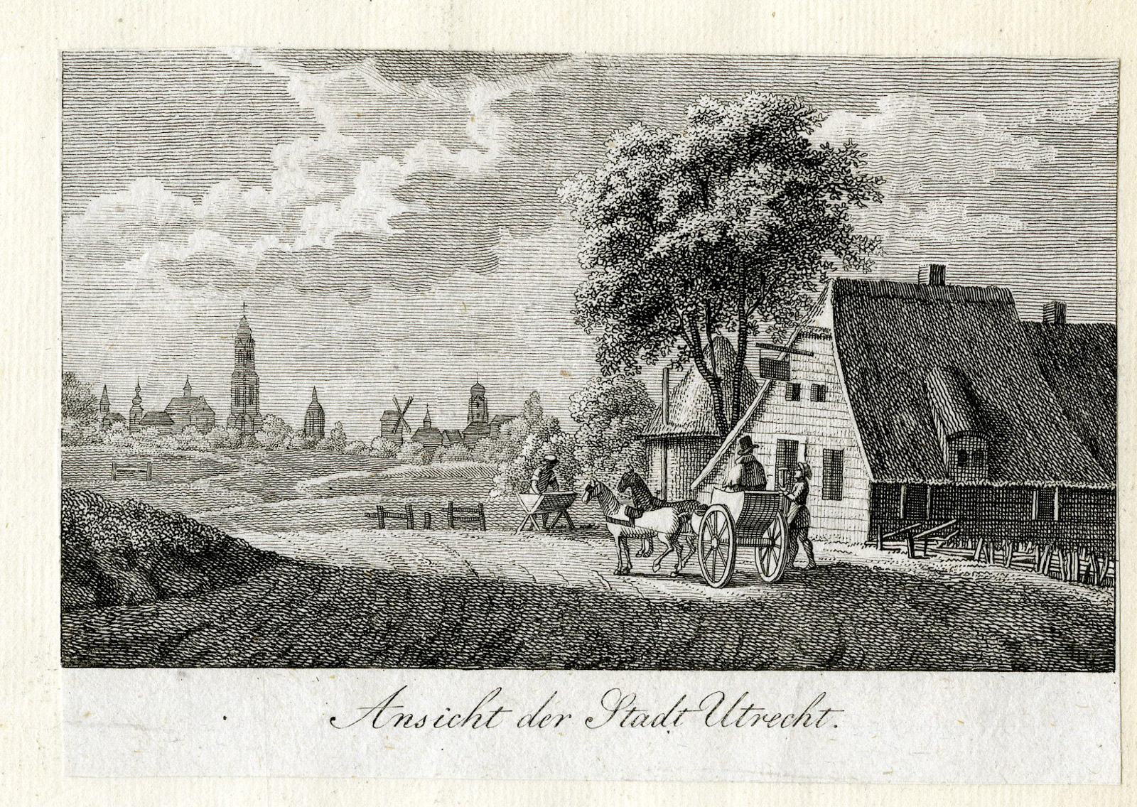 , Antique Print-UTRECHT-VIEW-NETHERLANDS-Hassel-1809, Pictura Antique Prints