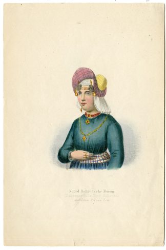 Antique Print-FARMER'S WIFE-NOORD HOLLAND-COSTUME-NETHERLANDS-van Lom-c. 1850