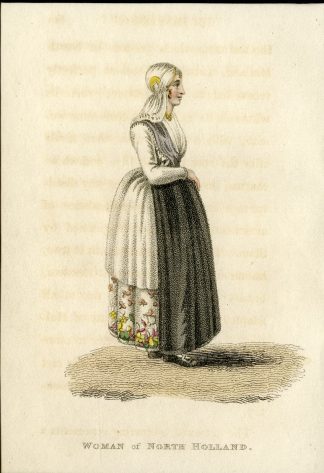 Antique Print-WOMAN-NOORD HOLLAND-COSTUME-NETHERLANDS-Ackermann-1823