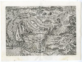 Antique Map-GEERTRUIDENBERG-SIEGE-BATTLE-NETHERLANDS-Dolendo-Orlers-1615