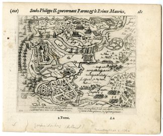 Antique Map-GEERTRUIDENBERG-SIEGE-BATTLE-NETHERLANDS-Baudartius-1616