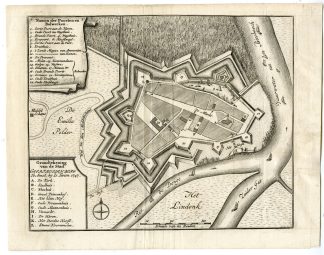 Antique Map-GEERTRUIDENBERG-PLAN-BRABANT-NETHERLANDS-Tirion-1747