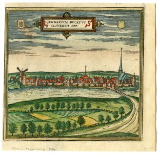 Antique Print-GENNEP-VIEW-BRABANT-NETHERLANDS-Hogenberg-Braun-1576