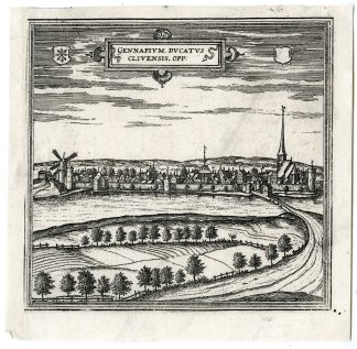 Antique Print-GENNEP-VIEW-BRABANT-NETHERLANDS-Hogenberg-Braun-1576
