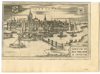Antique Print-GORINCHEM-VIEW-ZUID HOLLAND-NETHERLANDS-Hogenberg-Braun-1572