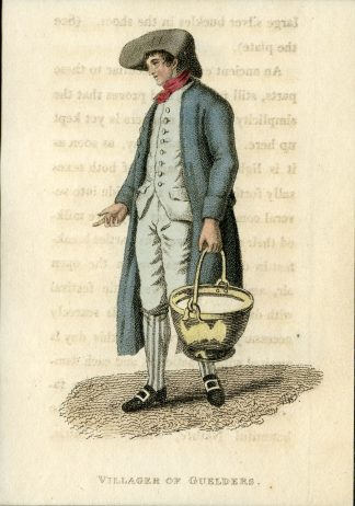 Antique Print-MAN-VILLAGER-GUELDERS-GELDERLAND-COSTUME-Ackermann-1823