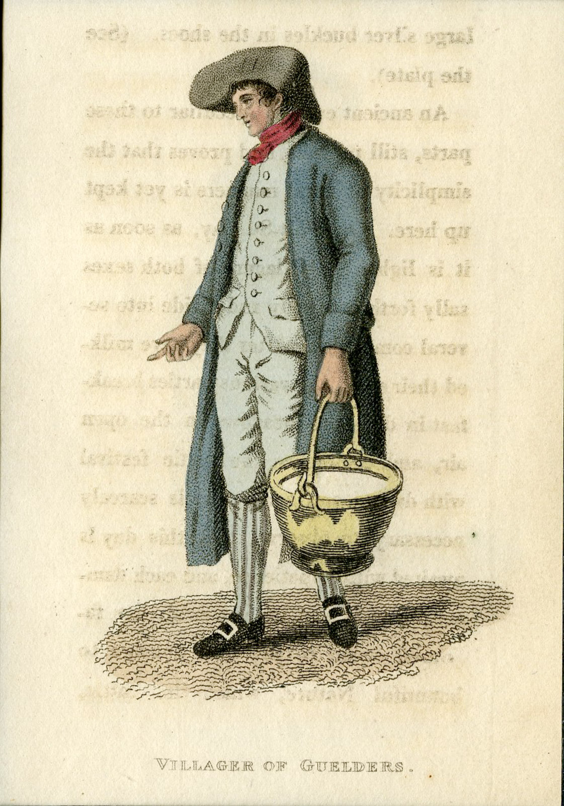 , Antique Print-MAN-VILLAGER-GUELDERS-GELDERLAND-COSTUME-Ackermann-1823, Pictura Antique Prints