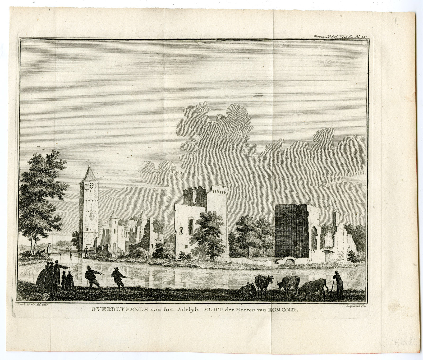 , Antique Print-GORINCHEM-MAAS-SHIPS-DE ZWAAN-FERRY-NETHERLANDS-Ireland-1792, Pictura Antique Prints