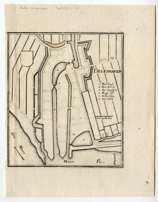 Antique Print-DELFSHAVEN-ZUID HOLLAND-PLAN-NETHERLANDS-Merian-1660