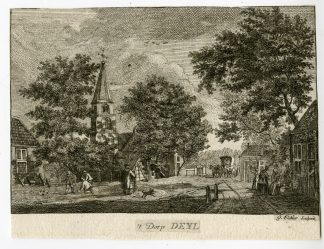 Antique Print-DEYL-DEIL-GELDERLAND-VIEW-NETHERLANDS-Eichler-c. 1750