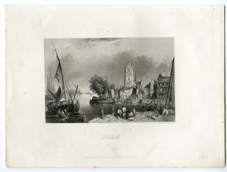 Antique Print-DORDRECHT-VIEW-NETHERLANDS-Carse-Payne-c. 1850