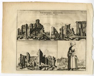Antique Print-KARTUIZERKLOOSTER-DELFT-CARTHUSIAN CONVENT-Anonymous-c. 17o0