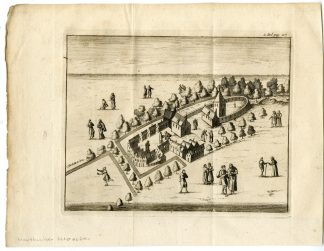 Antique Print-KARTUIZERKLOOSTER-DELFT-CARTHUSIAN CONVENT-Anonymous-c. 1700