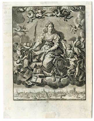 Antique Print-VIRGO DORDRACENA-DORDRECHT-VIRGIN-van Queborn-Venne-1637