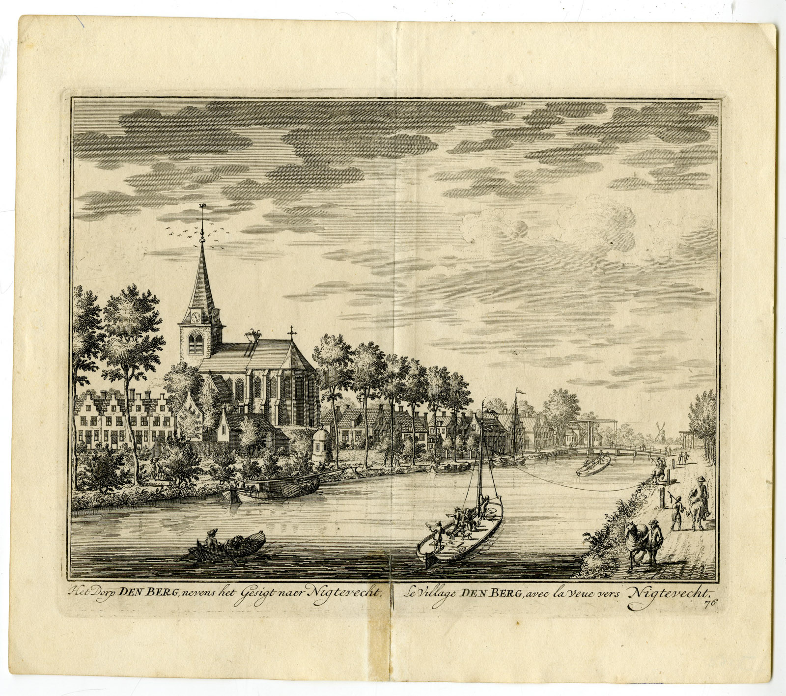 , Antique Print-NEDERHORST DEN BERG-NIGTEVECHT-NETHERLANDS-Stoopendaal-1719, Pictura Antique Prints