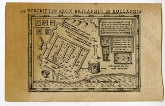 Antique Print-BRITTENBURG-ROMAN FORT-KATWIJK-NETHERLANDS-Bertius-1603