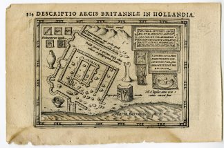 Antique Print-BRITTENBURG-ROMAN FORT-KATWIJK-NETHERLANDS-Bertius-1603