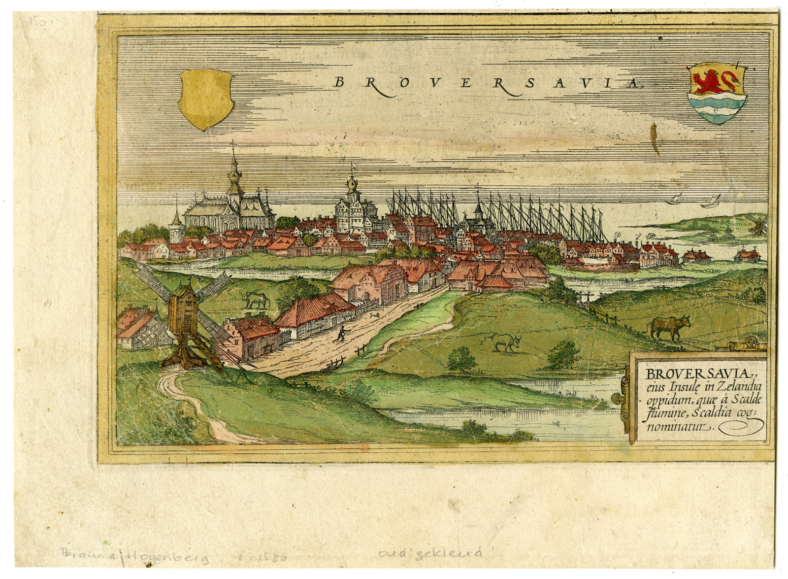 Pco 27401 416x306 Antique Print-BROUWERSHAVEN-VIEW-ZEELAND-NETHERLANDS-Hogenberg-Braun-1572