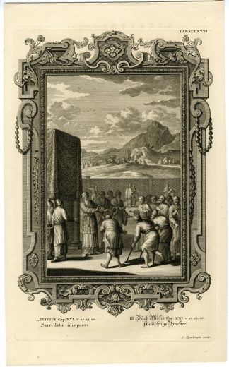 Antique Print-OLD TESTAMENT-LEVITICUS-DISABLED MAN-GOD-Sperling-Scheuchzer-1731
