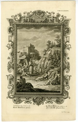 Antique Print-OLD TESTAMENT-GOD WARNS ISRAELITES-JEWS-COVENANT-Scheuchzer-1731