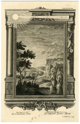 Antique Print-OLD TESTAMENT-SHINE LIKE THE RISING SUN-Heumann-Scheuchzer-1731