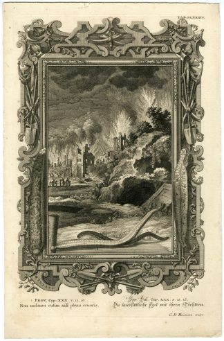 Antique Print-OLD TESTAMENT-THE LEECH HAS TWO DAUGHTERS-Heumann-Scheuchzer-1731