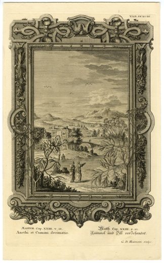 Antique Print-NEW TESTAMENT-JESUS-PHARIZEES-SPICES-JUSTICE-Scheuchzer-1731