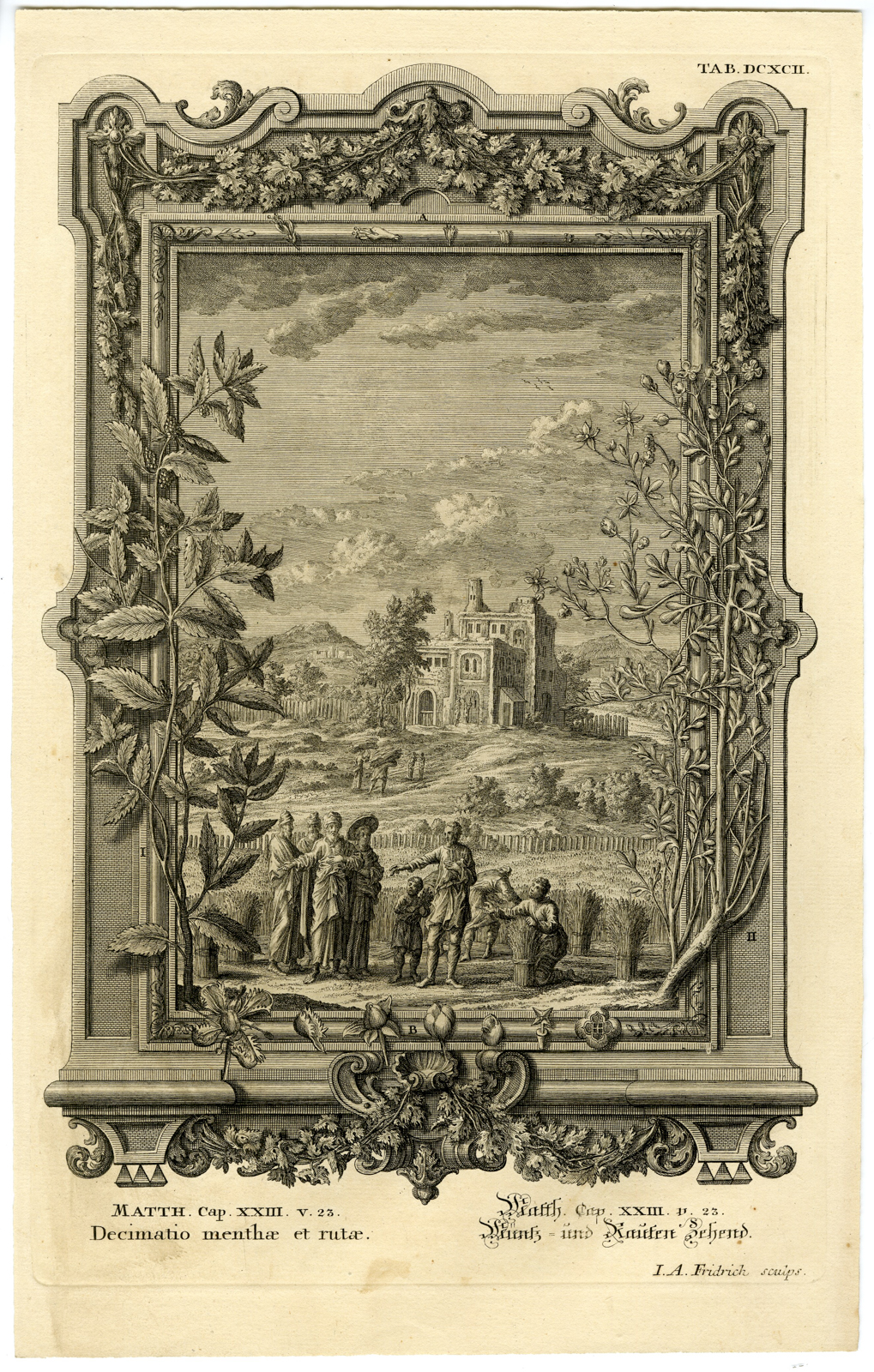 , Antique Print-NEW TESTAMENT-JESUS-JUDGMENT-SCRIBES-PHARIZEES-Scheuchzer-1731, Pictura Antique Prints