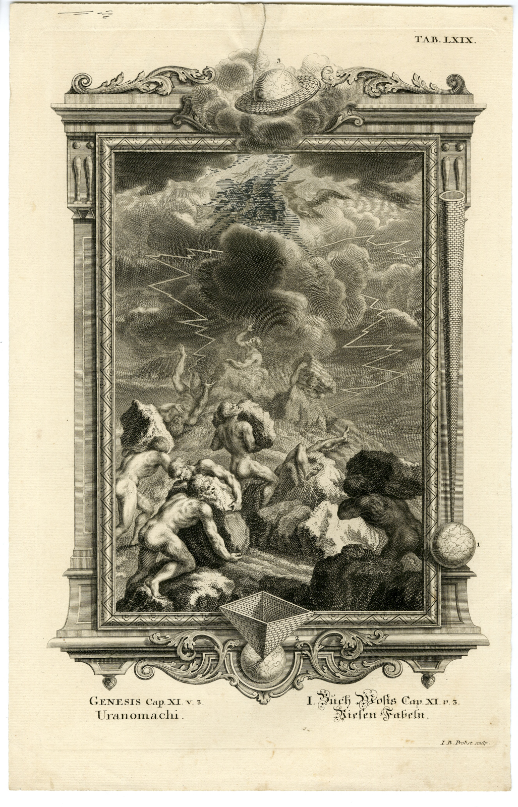 , Antique Print-OLD TESTAMENT-GENESIS-MAKING BRICKS OF CLAY-Probst-Scheuchzer-1731, Pictura Antique Prints